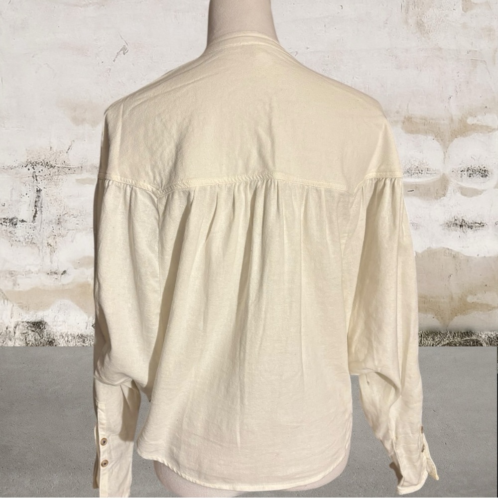 Anthropologie Pilcro Women's Structured Eyelet Blouse Size XS - Picture 5 of 7